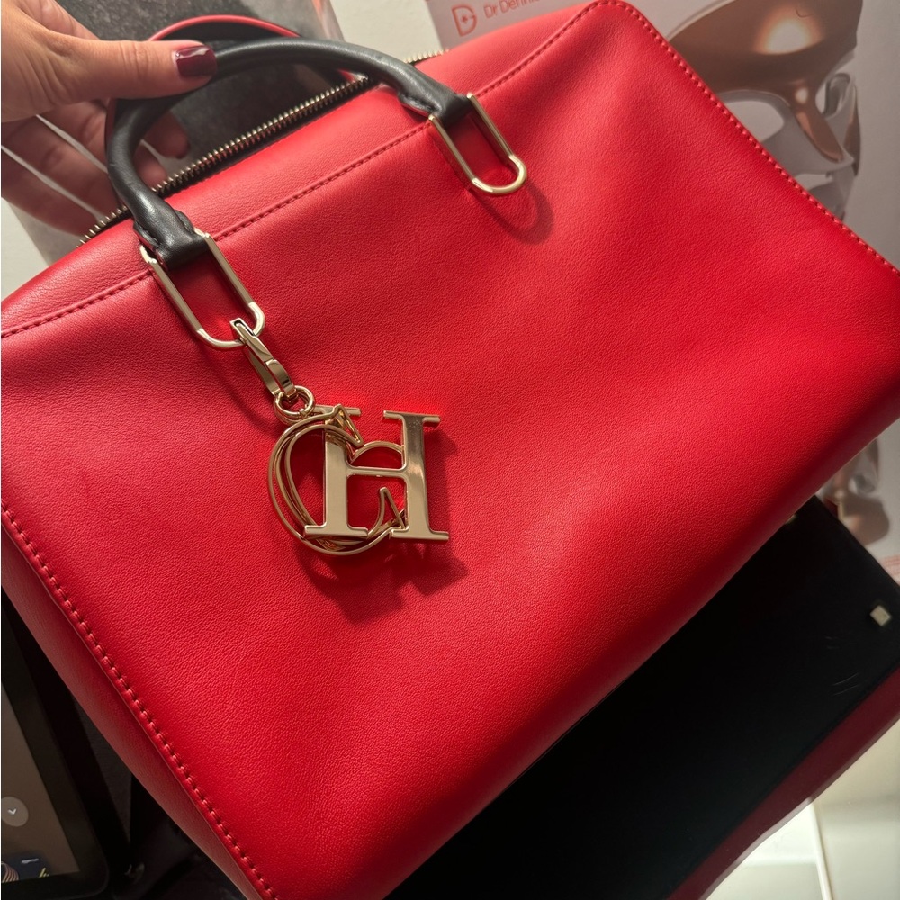Carolina Herrera Red Purse Like New. Used twice.